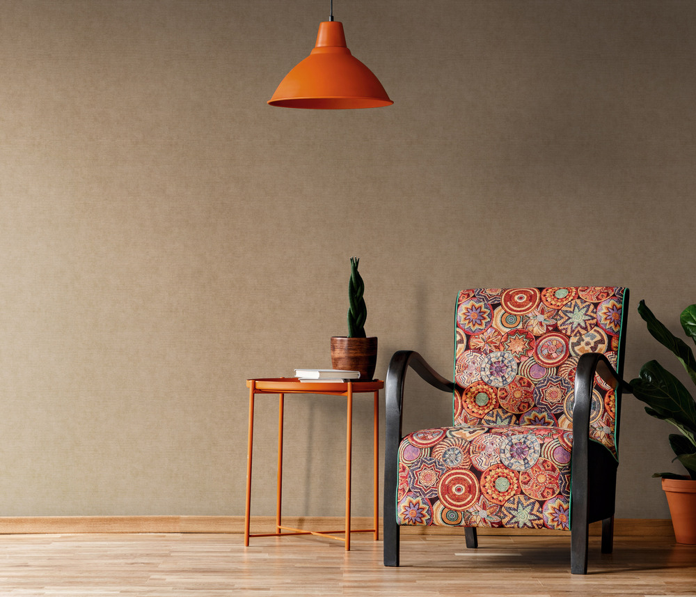 10473-30 - Papier Peint Vinyle Grainé Sur Intissé Dynamic Flow Or