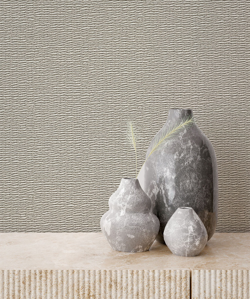 33383 - Papier Peint Intissé Effet Osier Tressé Beige Marron