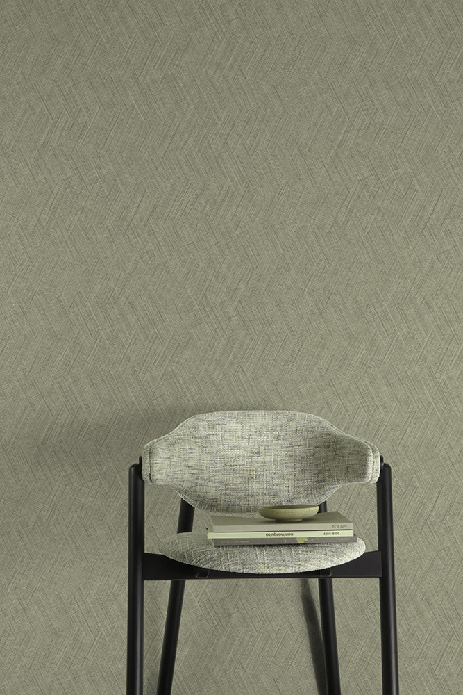 A78307 - Papier Peint Vinyle Intissé Maille Vert