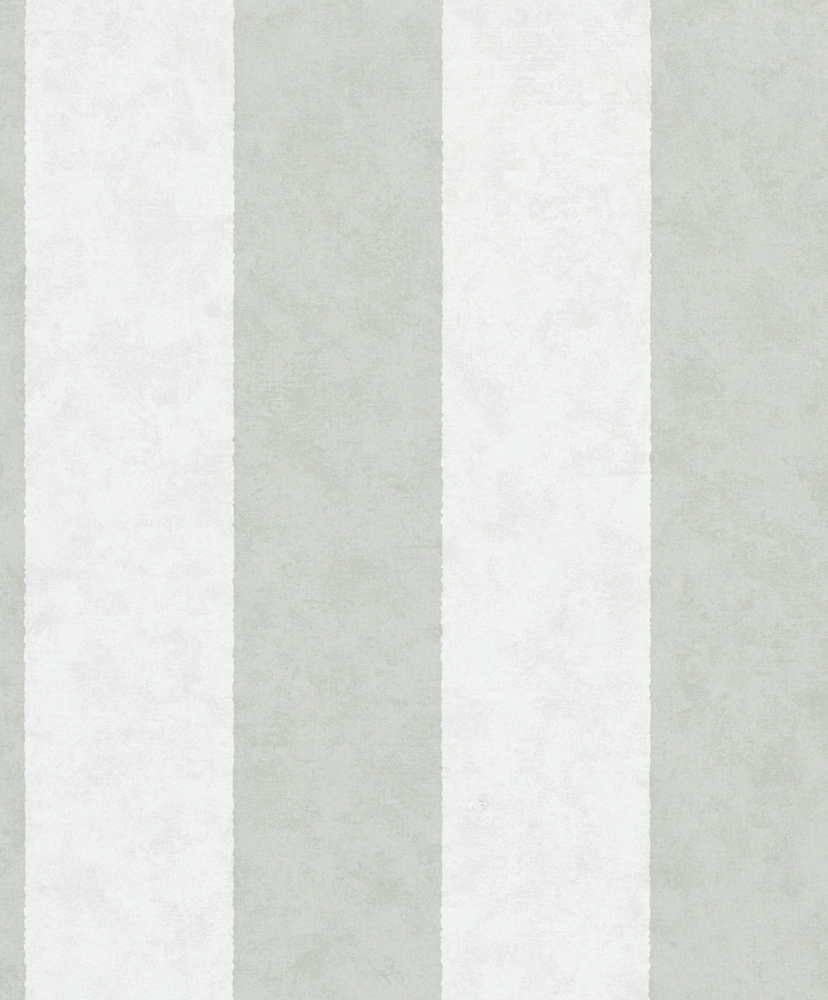 Papier peint intissé à rayures effet enduit gris et blanc, style moderne