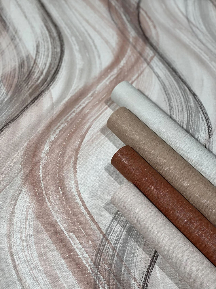 32430 - Papier Peint Intissé Effet Enduit Nuagé Rouge