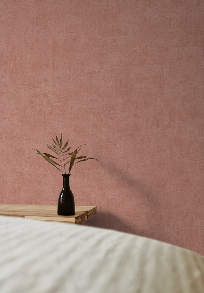 A51512 - Papier Peint Vinyle Sur Intissé Annabella Uni Rouge