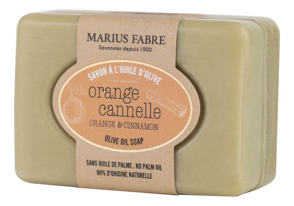 Savonnette à l’Huile d’Olive Orange Cannelle 100 g, artisanale et naturelle