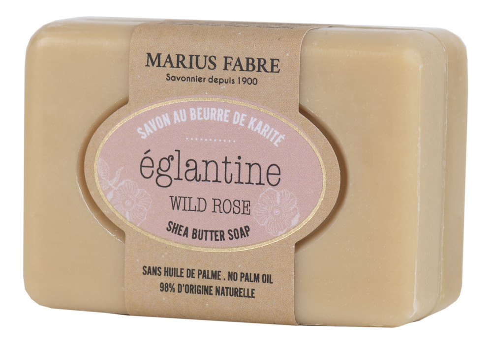 Savonnette 100g au beurre de karité Eglantine, hydratante et au parfum floral délicat