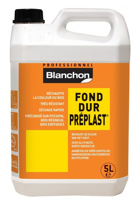 Fond Dur Préplast 5L pour durcir et protéger les bois avant vitrification
