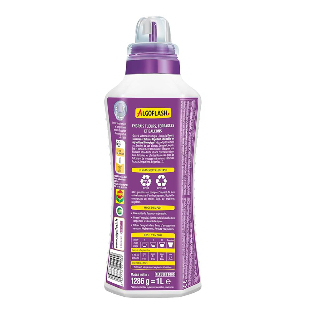 Engrais Fleurs Balcons et Terrasses Liquide UAB 1L