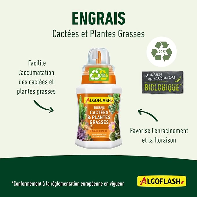 Engrais Cactées et Plantes Grasses Liquide UAB 250 ml