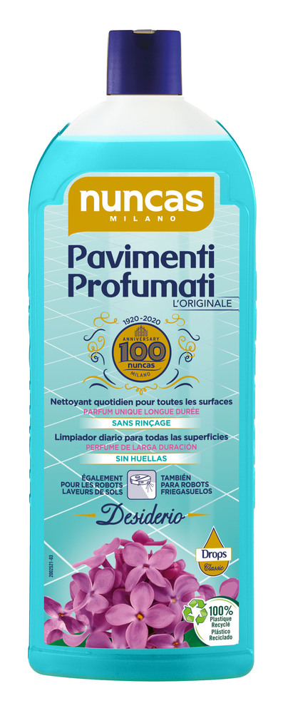 Bouteille de nettoyant carrelages parfumés 1L Edition Limitée 100 ans avec étiquette commémorative