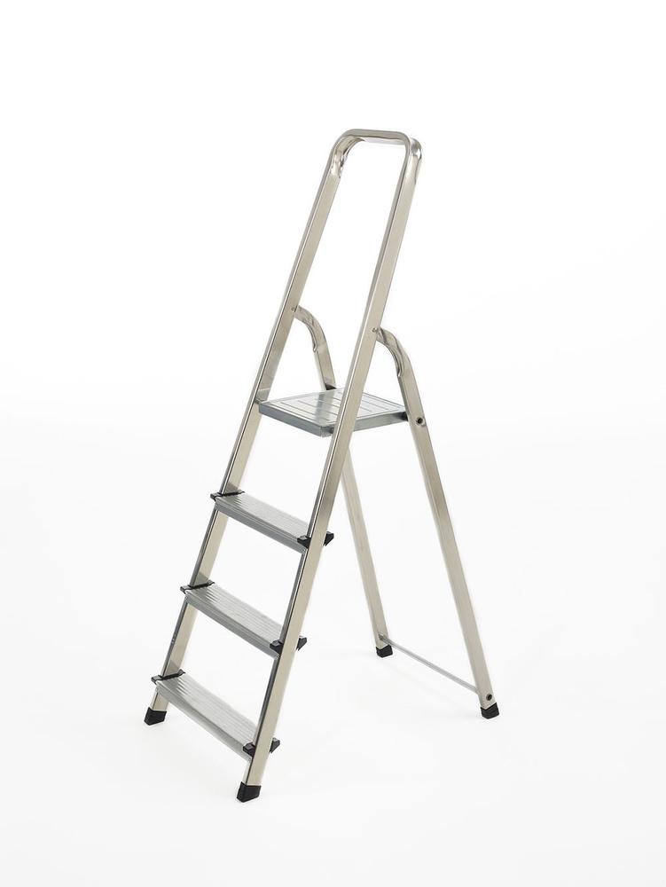 Escabeau Aluminium 4 Marches pliant avec marches antidérapantes