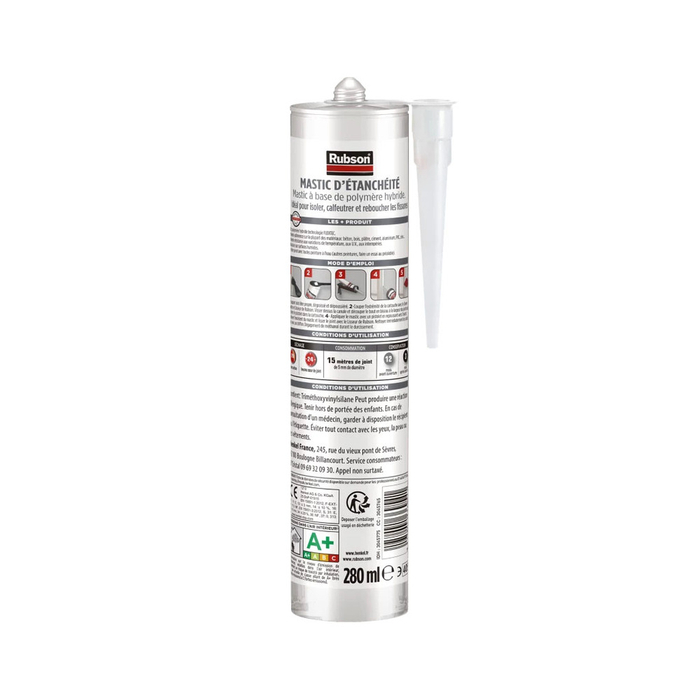 Mastic d'Etanchéité Waterproof Gris 280 ml