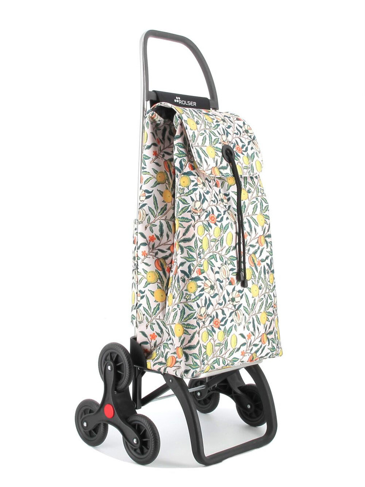 Poussette de marché I-Max William Morris 6 roues monte escaliers ergonomique motif fruits 43 litres