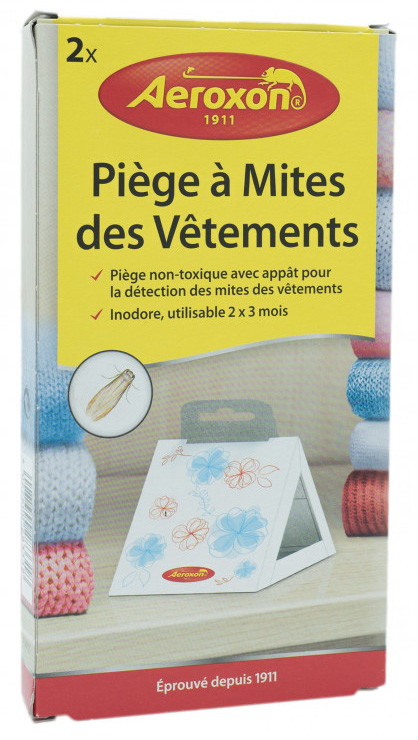 Pièges adhésifs à phéromones pour mites des vêtements, lot de 2