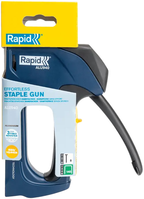 Agrafeuse et Cloueuse Dual Aluminium ALU940, outil de fixation robuste pour bricolage.