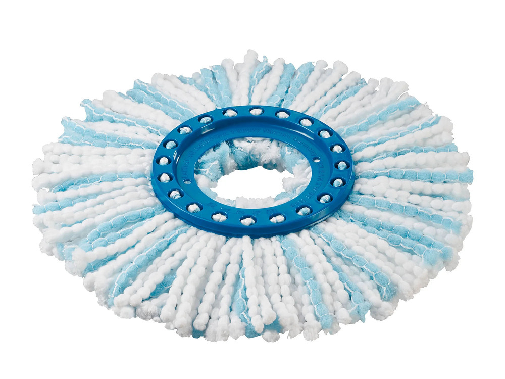 Tête de balai de rechange Clean Twist Disc Mop Micro Duo ronde en microfibre pour un nettoyage efficace