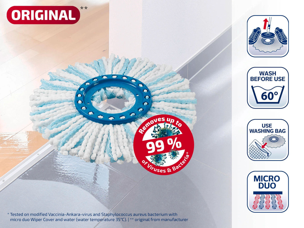 Tête Balai de Rechange Clean Twist Disc Mop Micro Duo