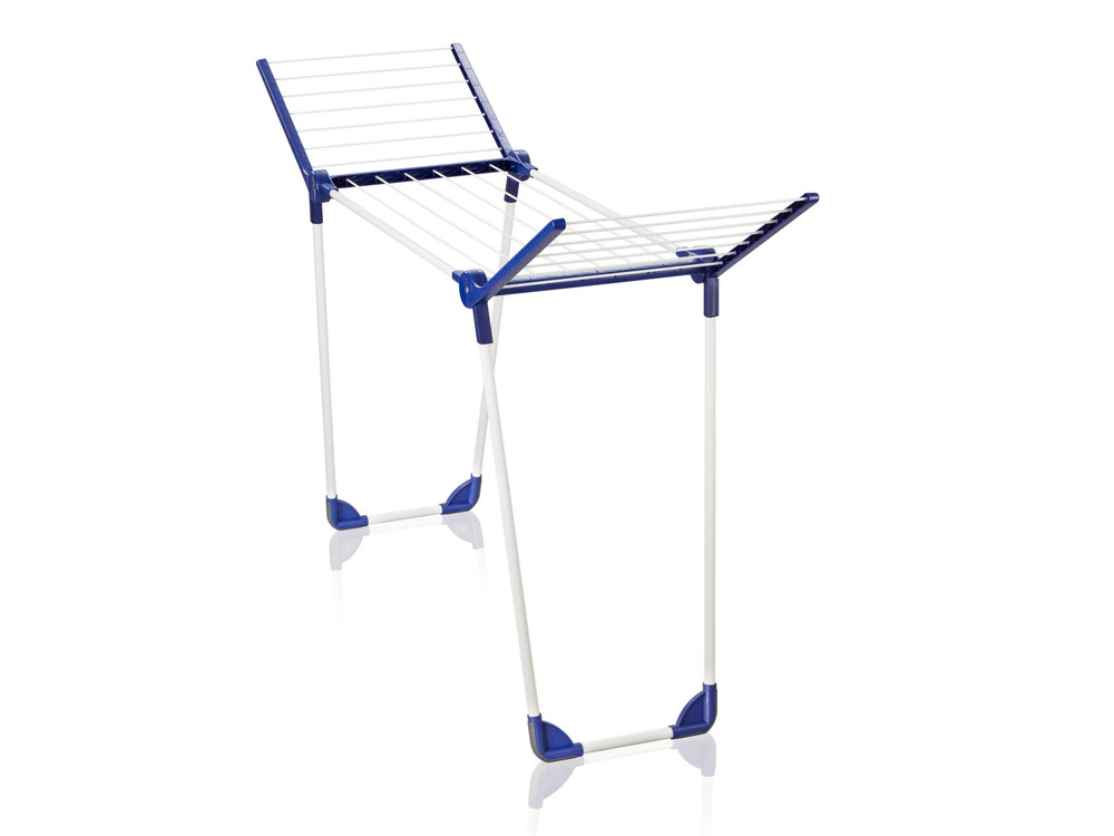 Séchoir à linge Pegasus 120 Solid Compact, pliable et robuste, avec 12 mètres d'étendage.