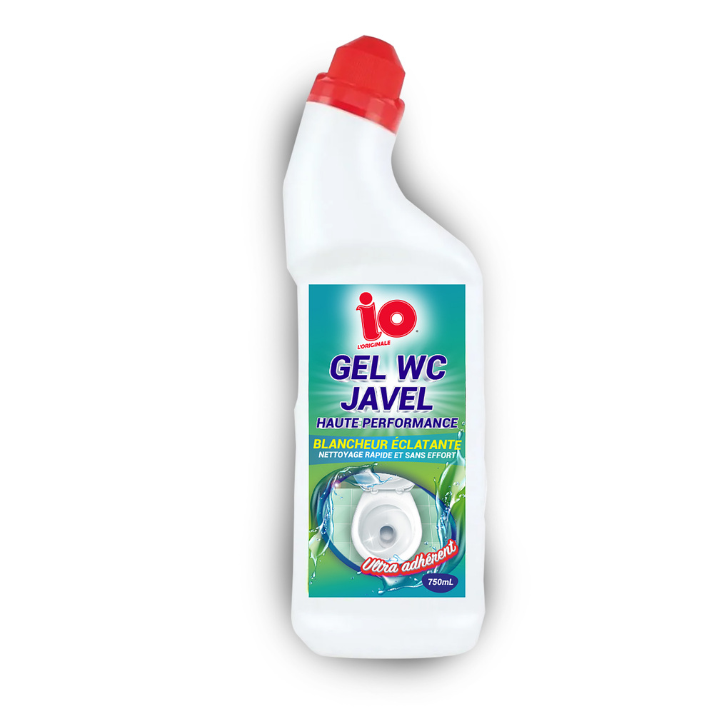 Gel Javel Détartrant WC 750 ml en bouteille avec bec applicateur, anti-calcaire et désinfectant