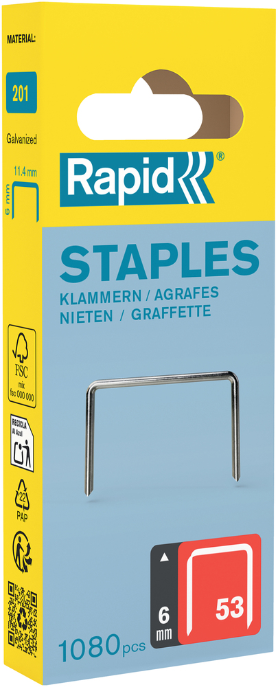 Agrafes 53 Haute Performance Galvanisées 6 mm