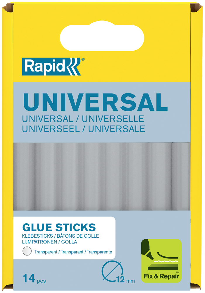 Bâtons de Colle Transparente Ø12 mm x 94 mm Boite de 14