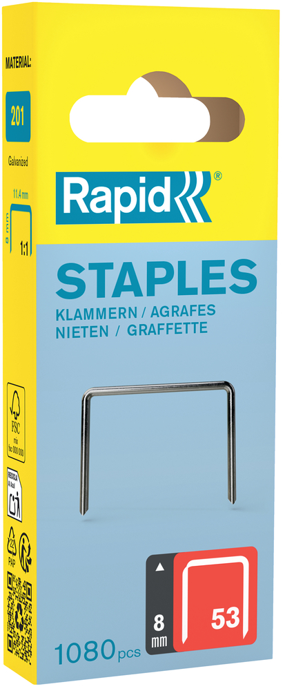 Agrafes 53 Haute Performance Galvanisées 8 mm