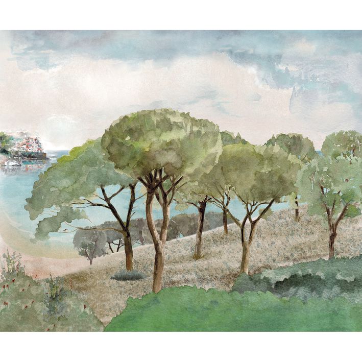 20000 - Papier Peint Intissé Song Of Crickets Vert Lichen  - S