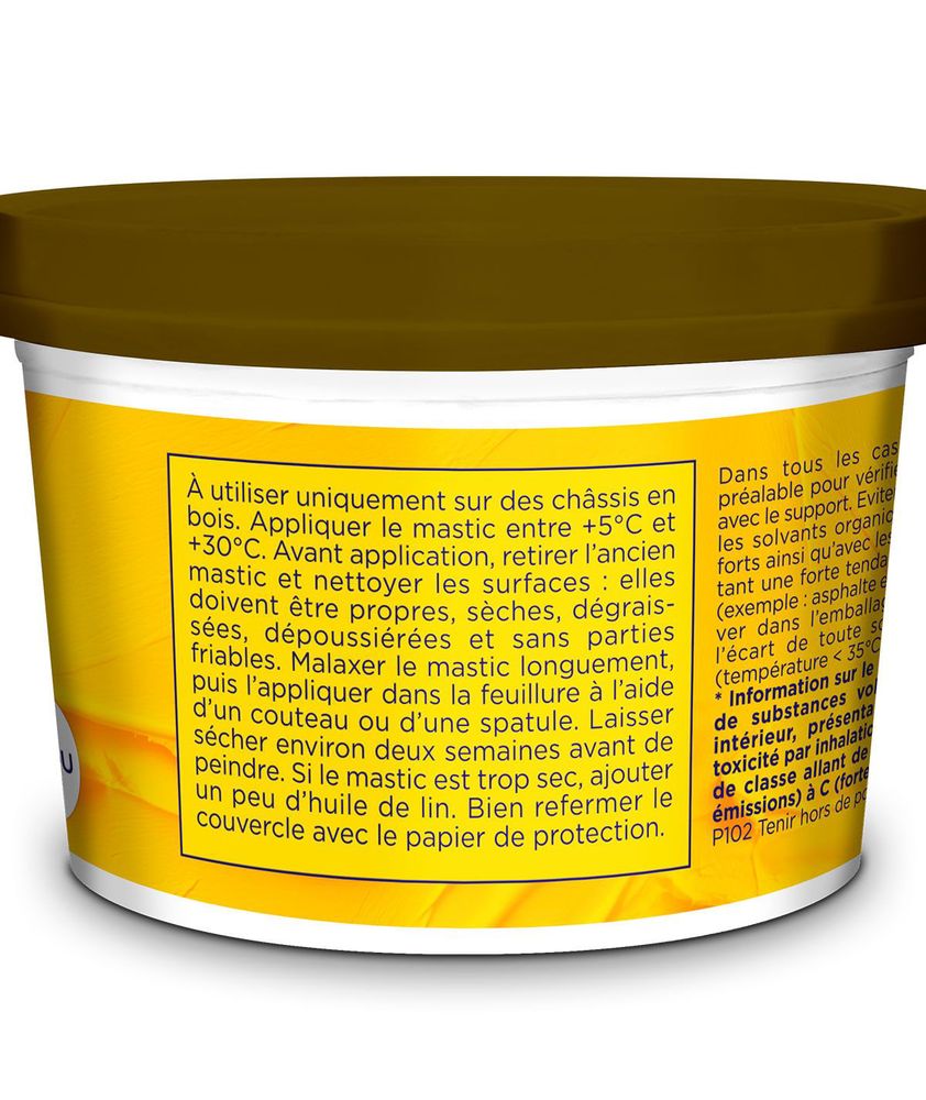 Mastic Vitrier à l'Huile de Lin Acajou