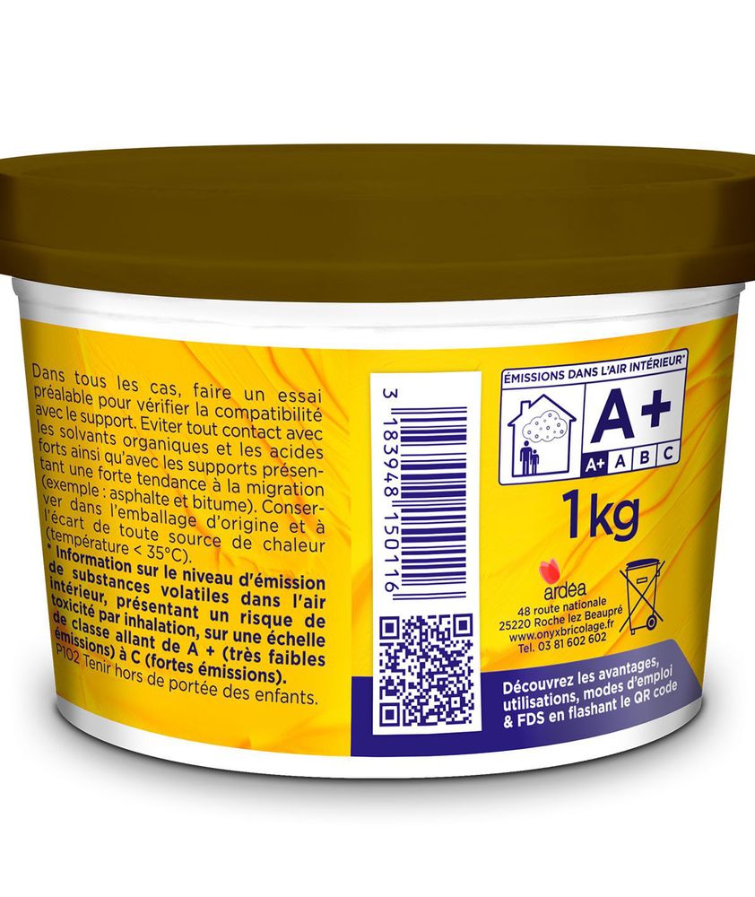 Mastic Vitrier à l'Huile de Lin Acajou