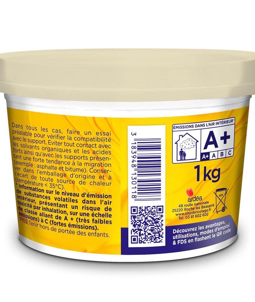 Mastic Vitrier à l'Huile de Lin Beige