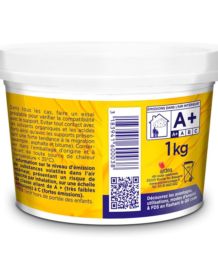 Mastic Vitrier à l'Huile de Lin Blanc