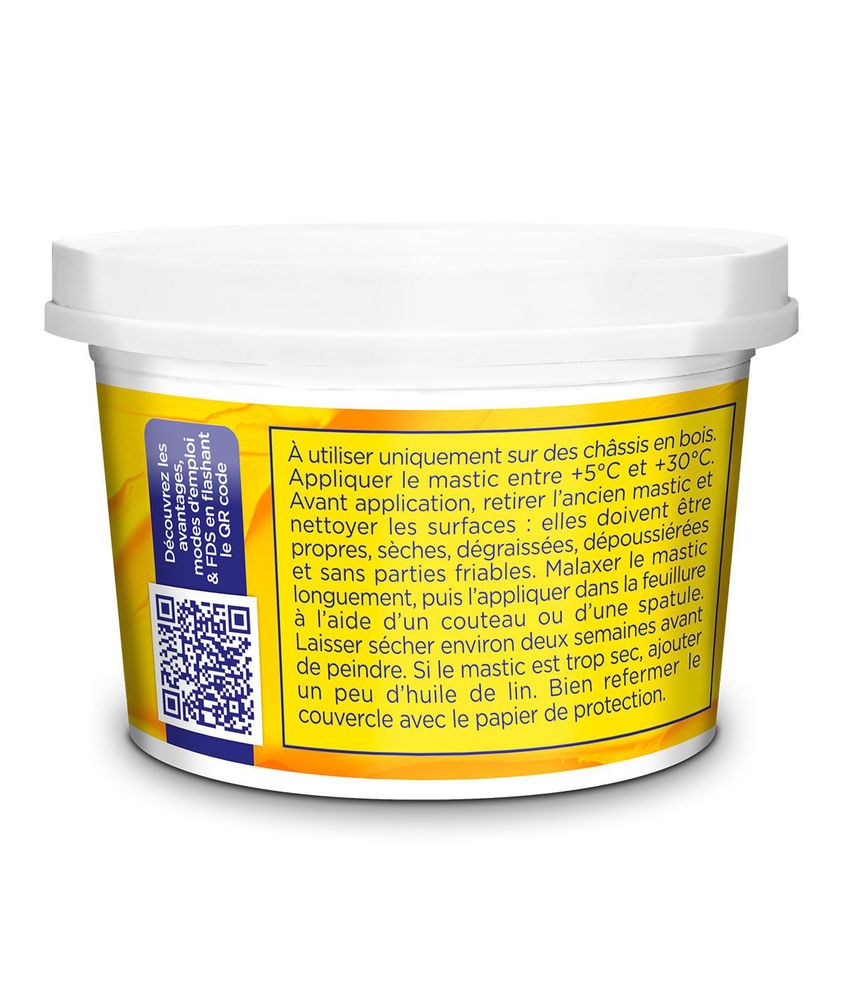 Mastic Vitrier à l'Huile de Lin Blanc