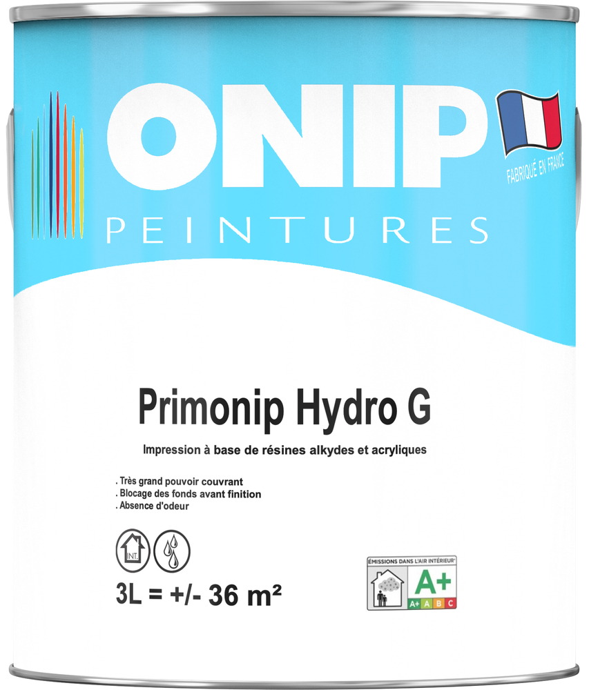Pot d'impression ONIP Primonip Hydro G 3L pour blocage des fonds avant finition