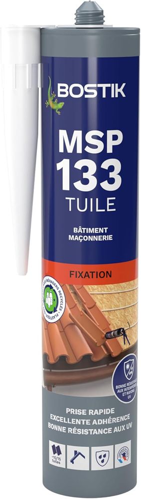 Mastic polymères MSP 133 290 ml pour la réparation et l'étanchéité des tuiles