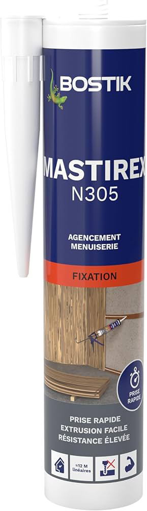 Mastic de fixation multi-matériaux Mastirex en cartouche de 310 ml