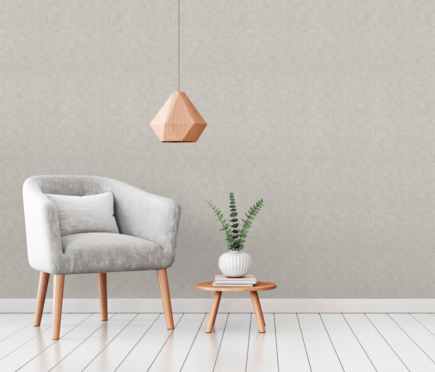 6986-38 - Papier Peint Vinyle Expansé sur Intissé Blanc Cassé