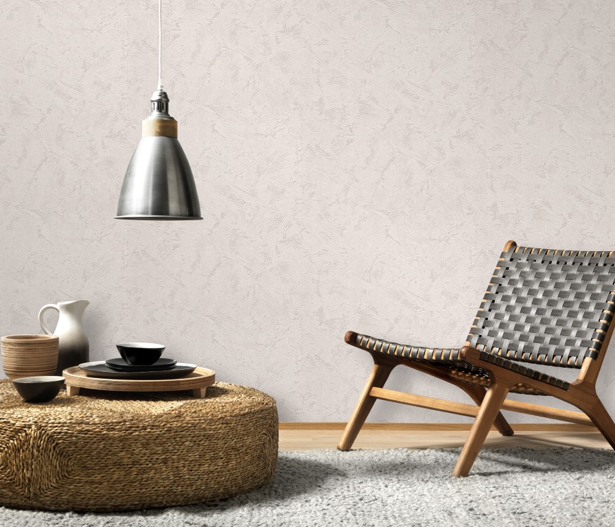 6081-26 - Papier Peint Vinyle Expansé sur Intissé Beige Clair