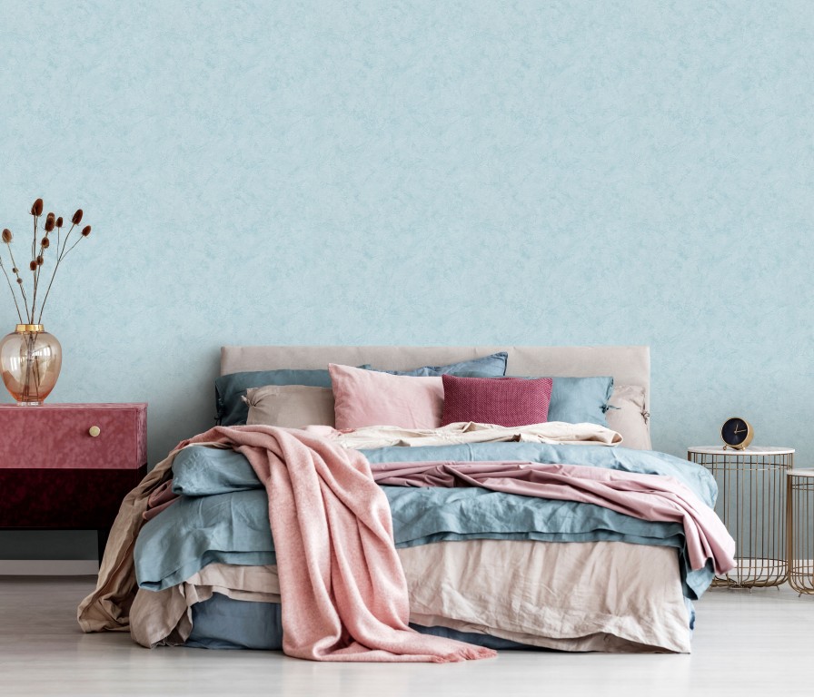 8912-44 - Papier Peint Vinyle Expansé sur Papier Bleu