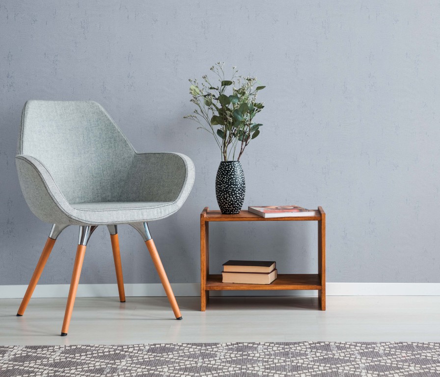 20006-10 - Papier Peint Vinyle Expansé sur Papier Bleu Gris