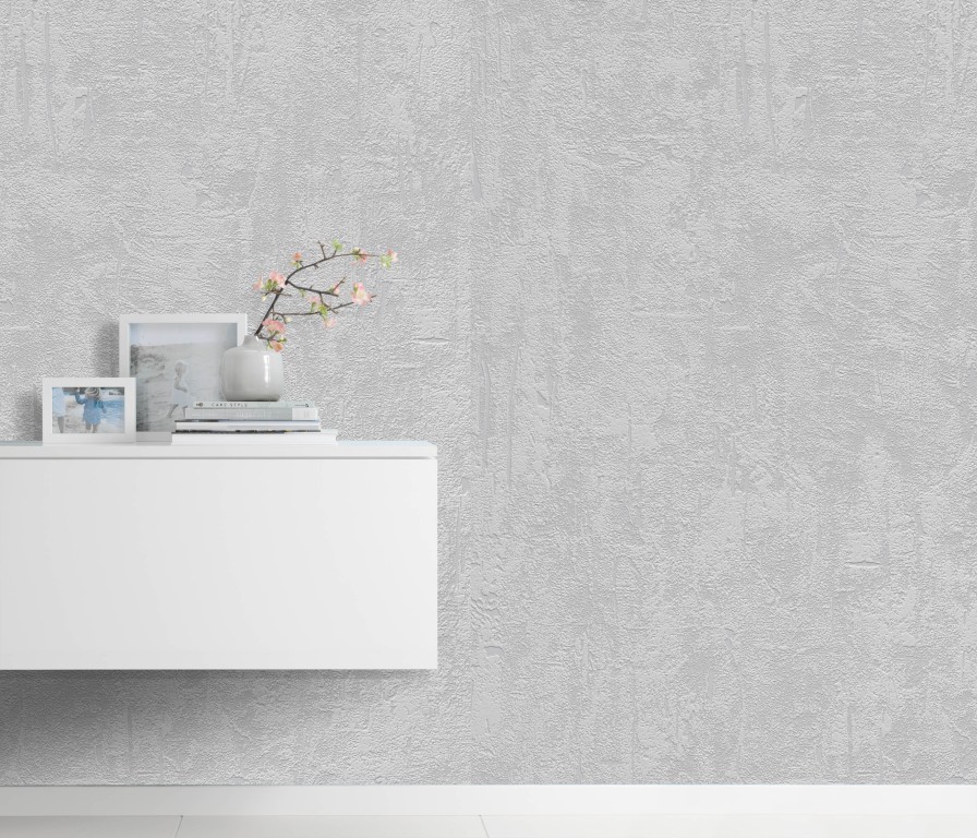 9715-31 - Papier Peint Vinyle Expansé sur Papier Blanc gris