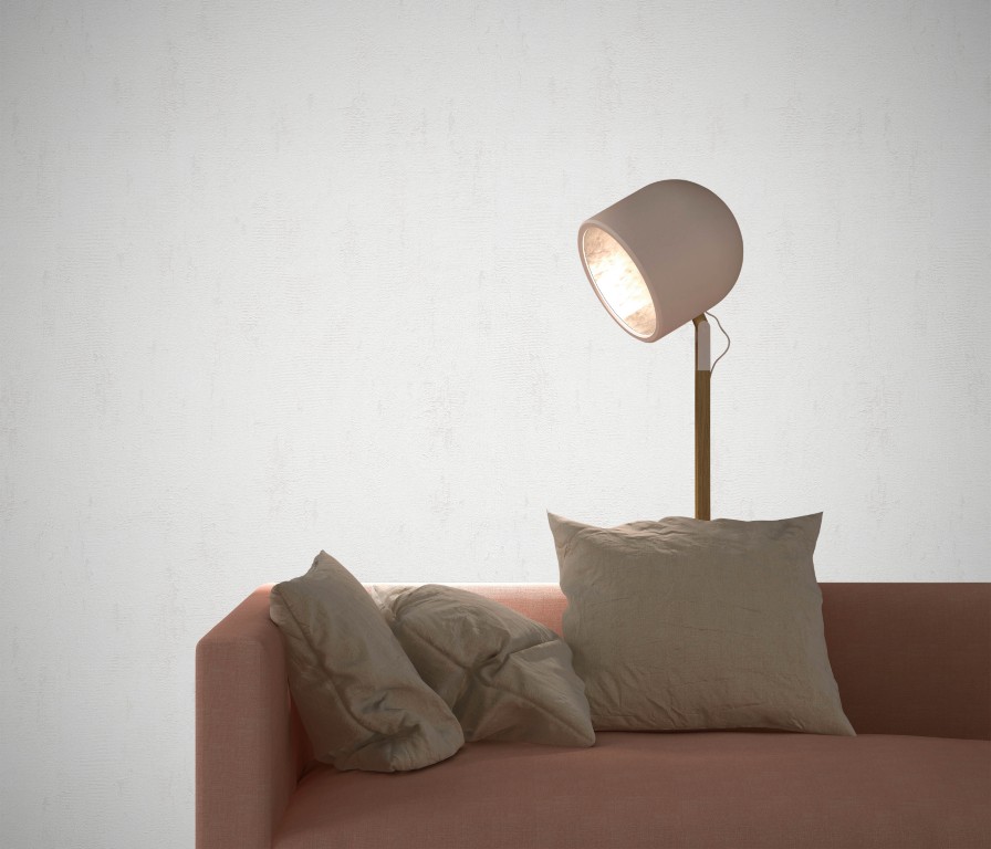 20006-01 - Papier Peint Vinyle Expansé sur Papier Texture Blanc