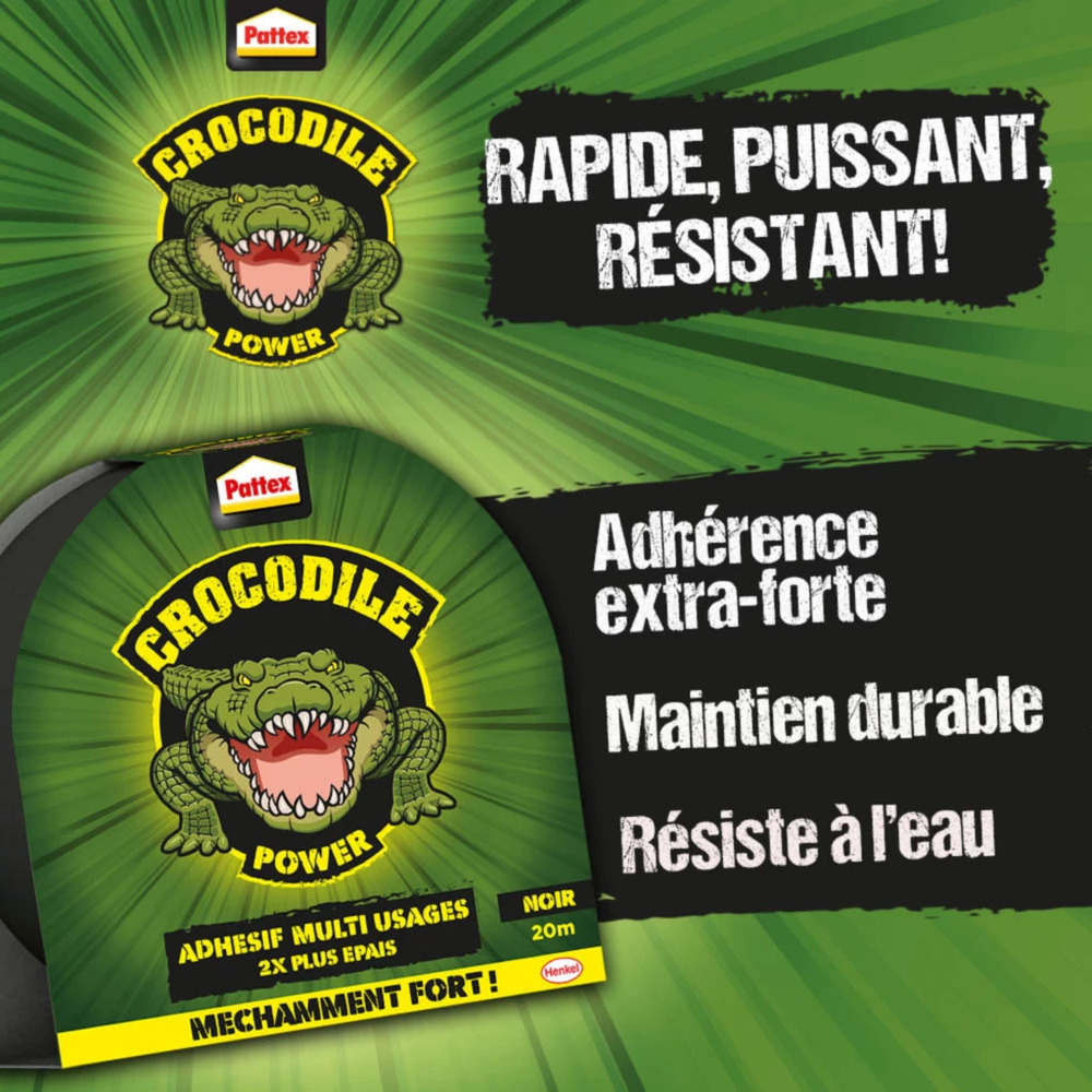 Adhésif Multi-usages Crocodile Power 20 m
