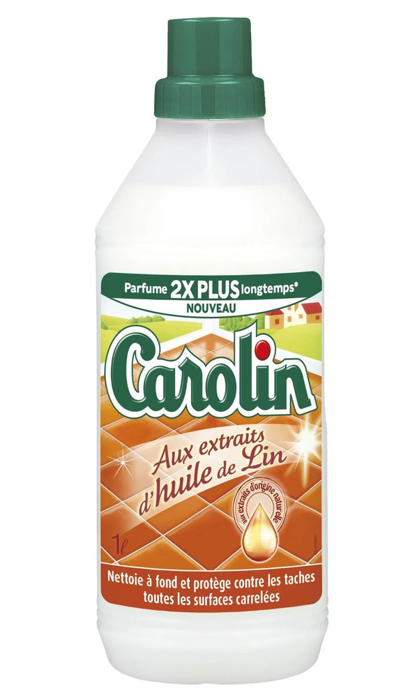 Bouteille de nettoyant Carolin à l'huile de lin pour sol carrelés