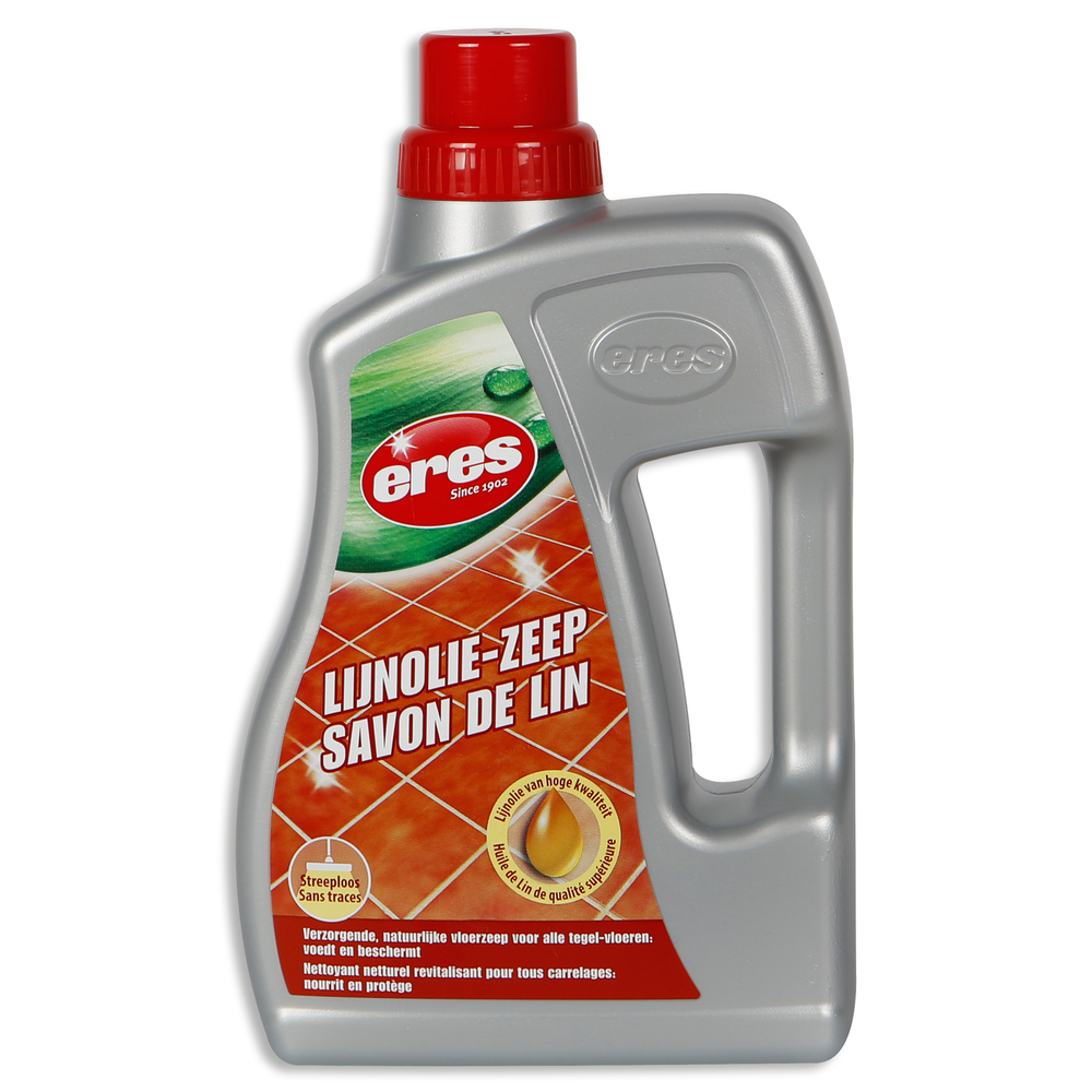 Bidon de savon de lin Eres pour le nettoyage et la protection des carrelages.
