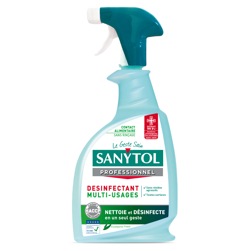 Désinfectant Multi-Usage Professionnel Vaporisateur 750 ml pour un nettoyage et une hygiène efficaces