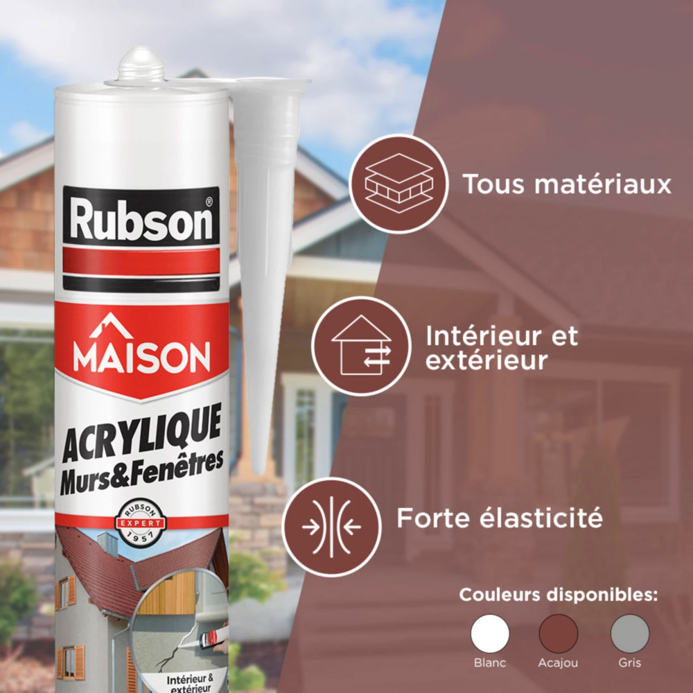 Mastic Acrylique Maison Murs & Fenêtres 280 ml