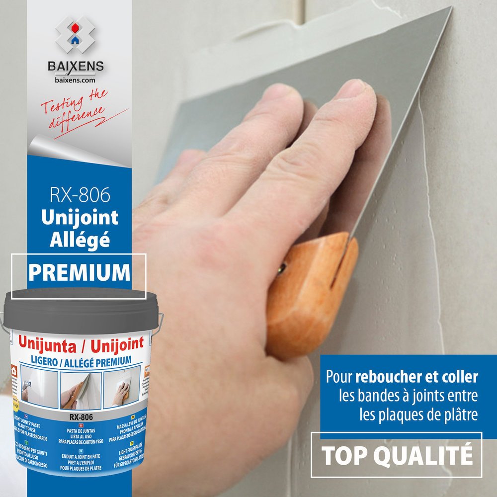 Application de l'enduit à bande unijoint allégé blanc RX-806