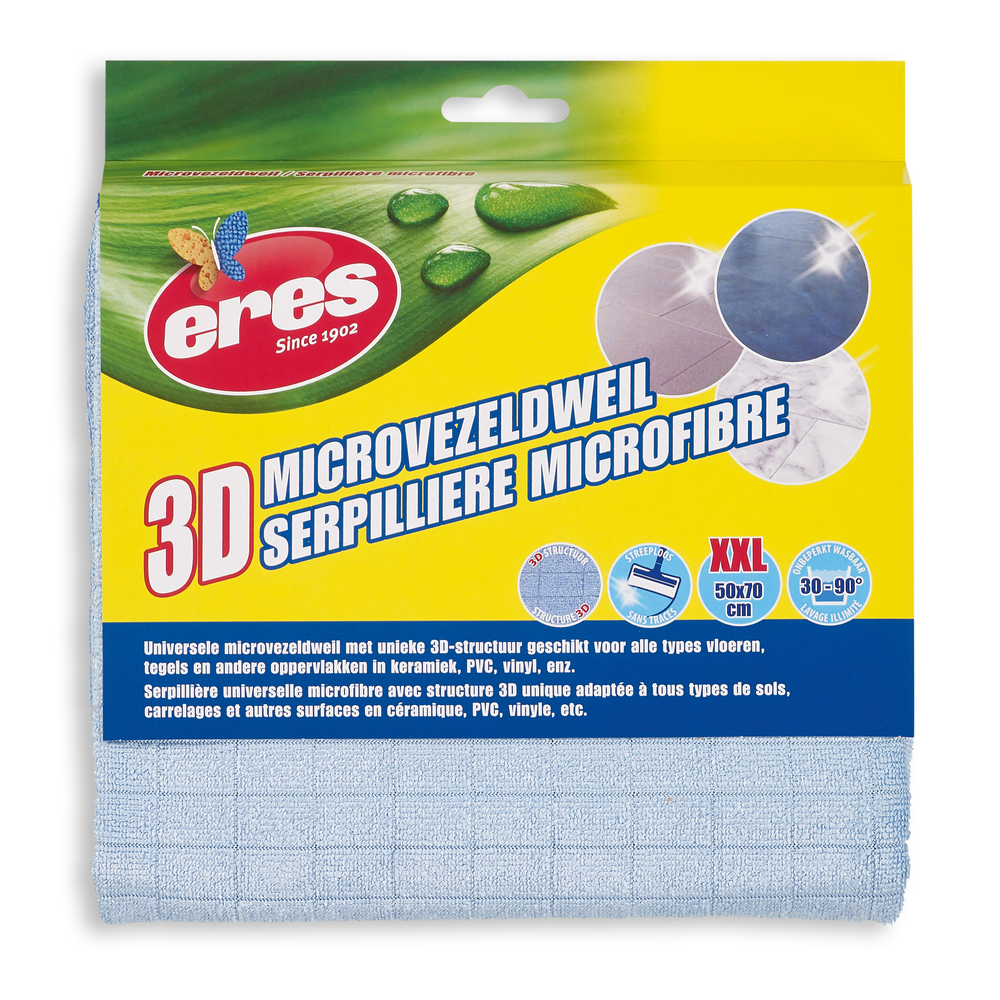 Serpillière universelle microfibre 3D Eres XXL de 50x70 cm