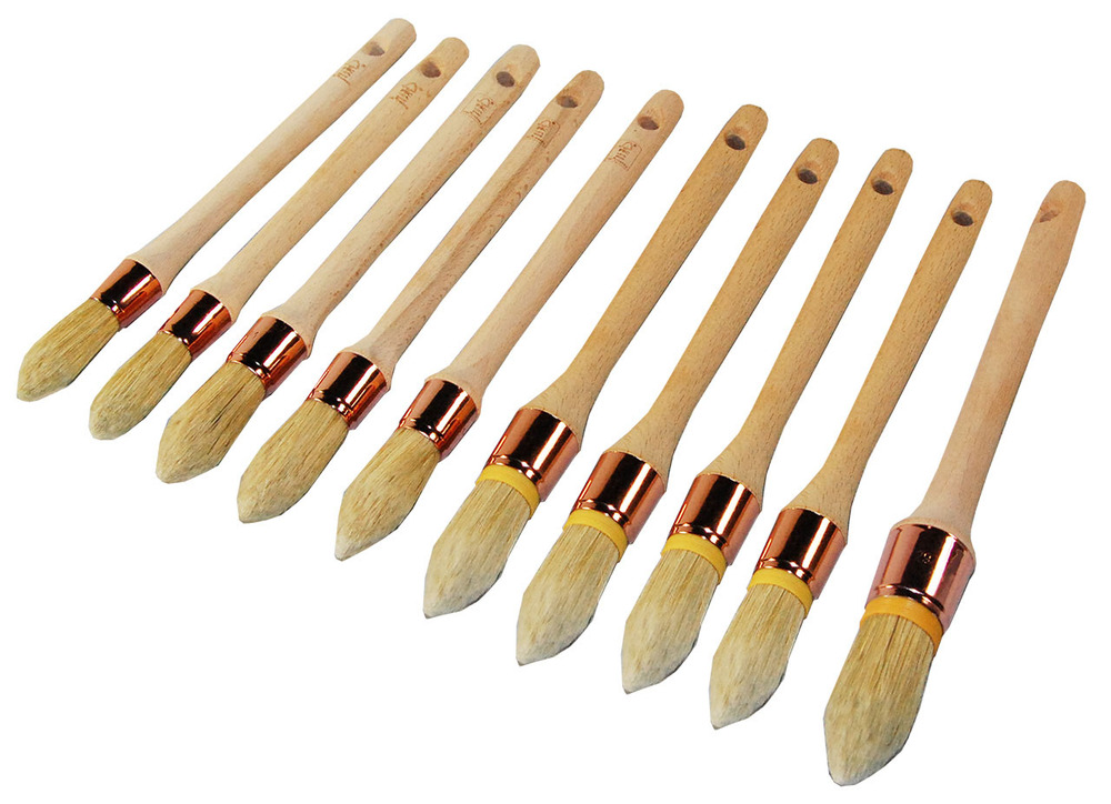 10 brosses à rechampir différents diamètres