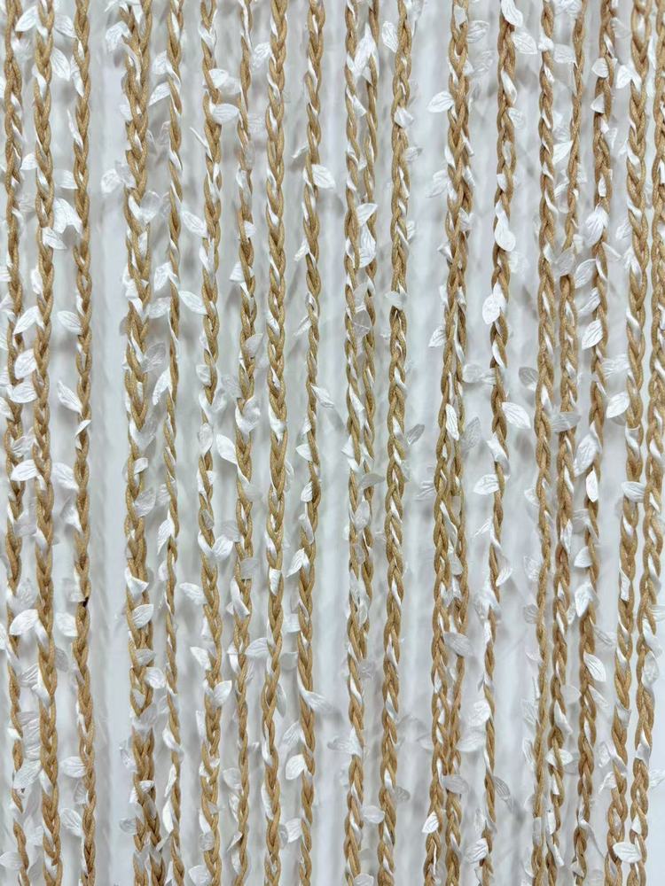 Rideau de Porte en Feuillage Samana Blanc 90 x 200 cm