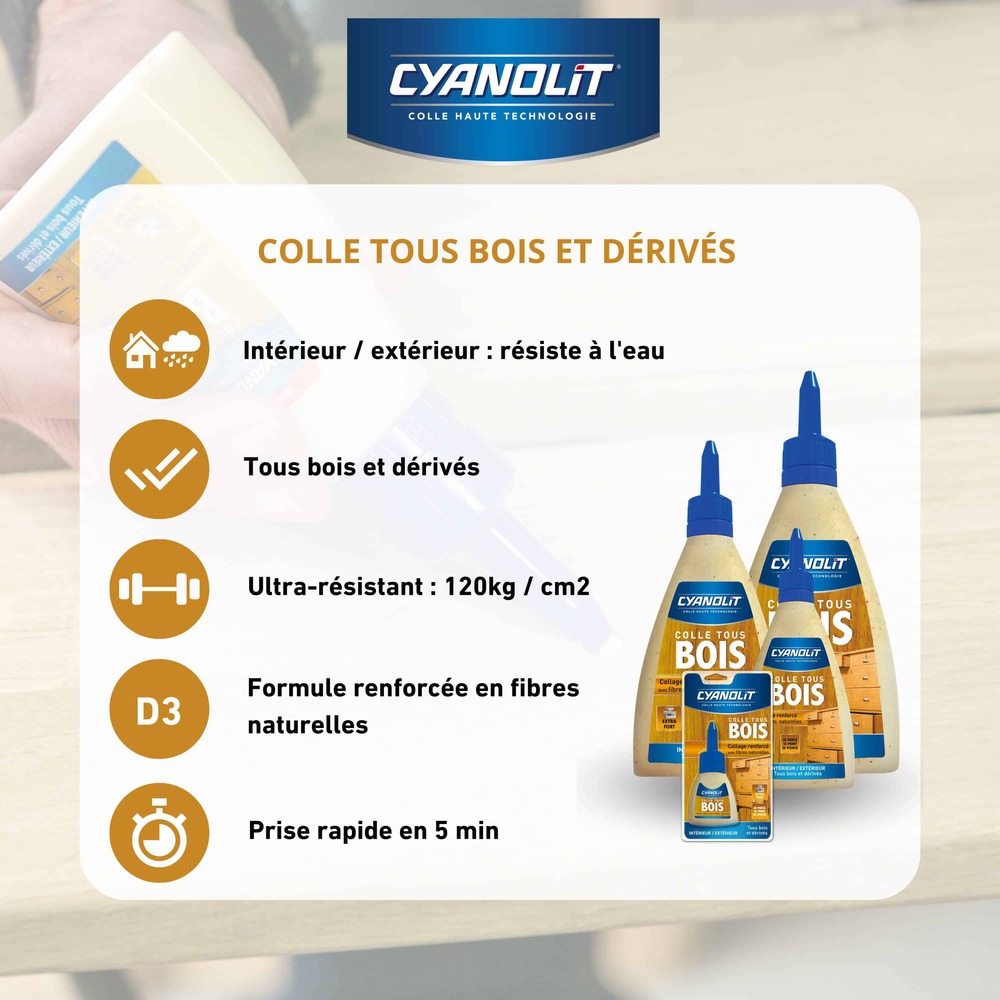 Colle Tous Bois et Dérivés Intérieur/Extérieur