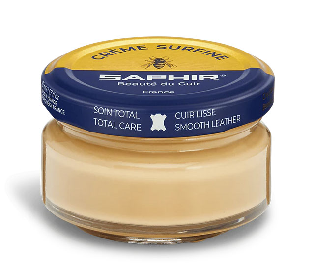 Crème Saphir Surfine Pommadier 50 ml pour cirage et entretien du cuir